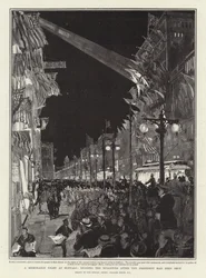 Een gedenkwaardige nacht in Buffalo, het lezen van de bulletins nadat de president was neergeschoten